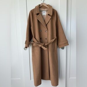 Abercrombie & Fitch Women’s Tan Wool Coat